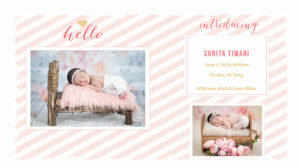 Product - Birth Announcement - Birth Photography - Shipra Amit